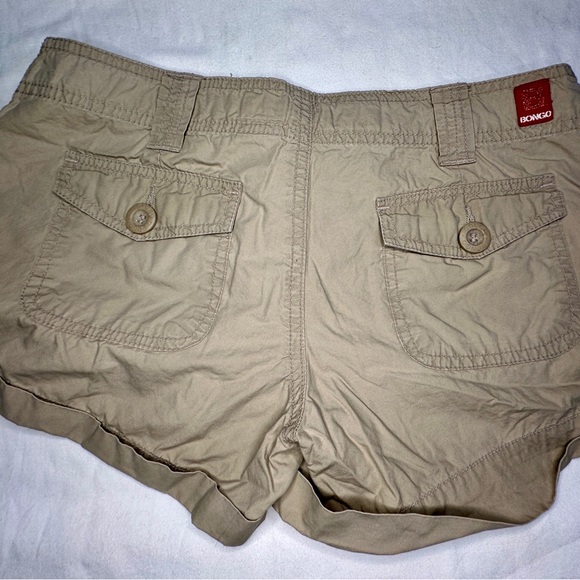 Bongo Lightweight Tan Beige Cargo Shorts Roll Cuffs ~ Women’s Size 3 - Picture 7 of 7